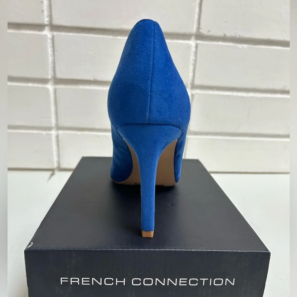 French Connection Blue Suede Leather Heels Size 10/11 💙